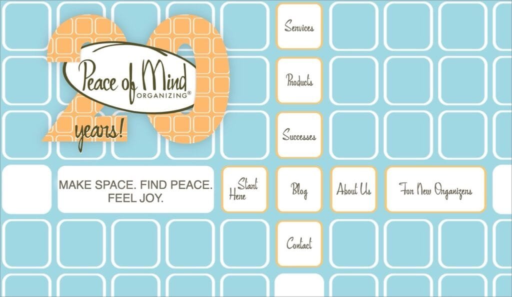 peace of mind organizing