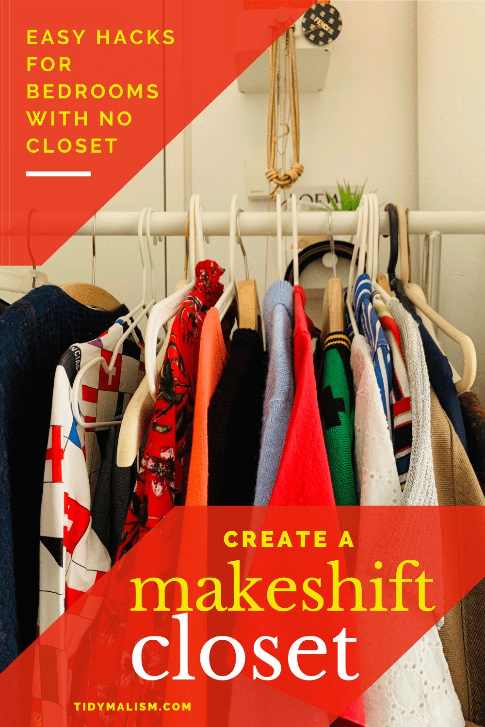 No Closet Bedroom Ideas for Tidy Clothes in a Tiny Bedroom