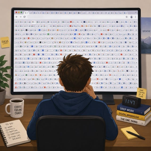 browser tab chaos