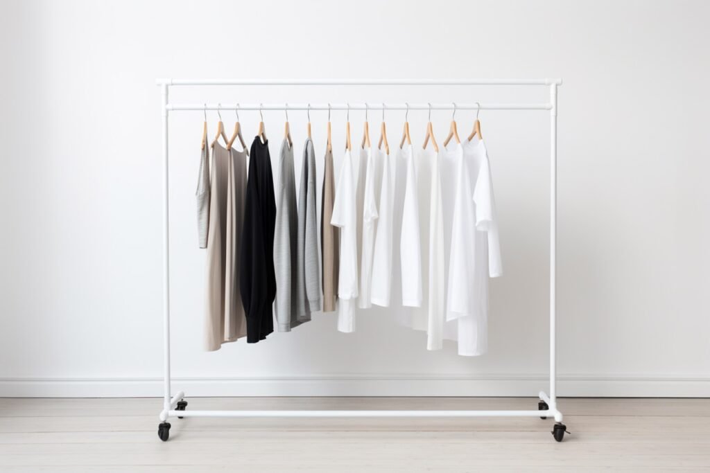 Hanging Closet Organizer 6 Shelf, Hanging Shelves for Closet with 3  Removable Drawers & Side Pockets, Hanging Shelf Organizer for Bedroom or  Garment Rack, 12'' x 12'' x 43.3'', Dark Gray