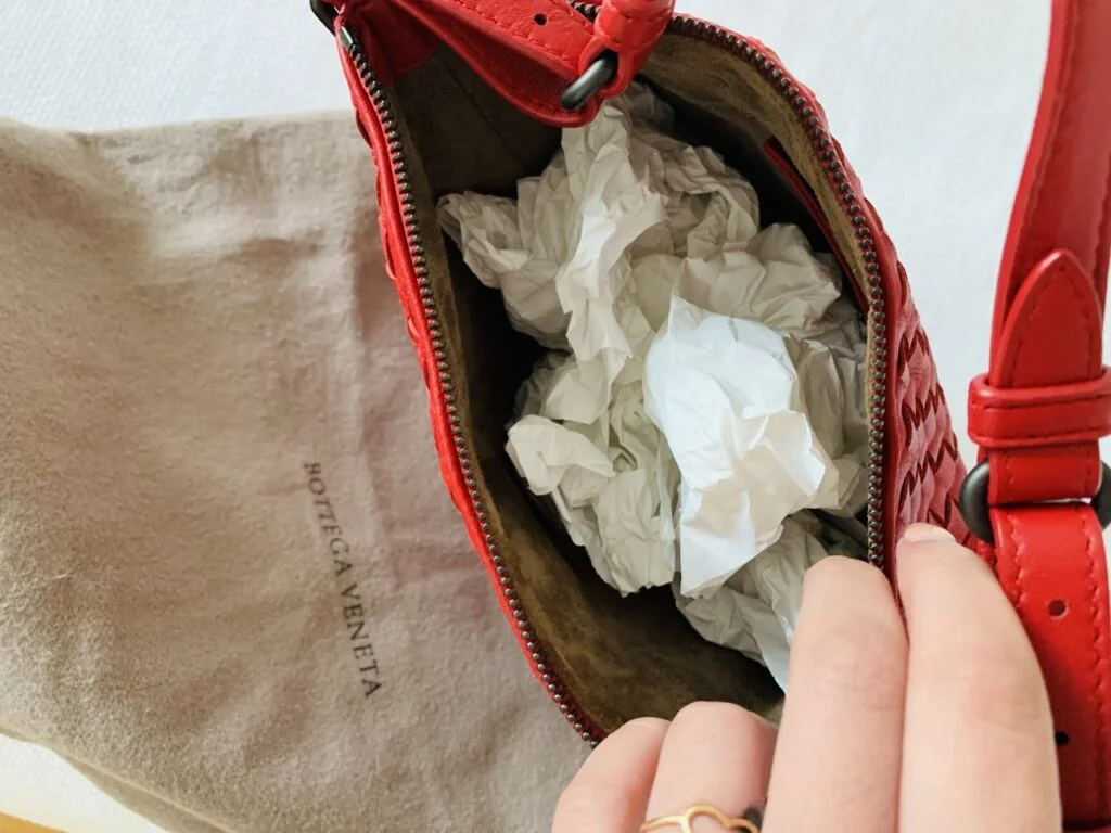 Handbag Stuffing with Acid Free Tissue Paper