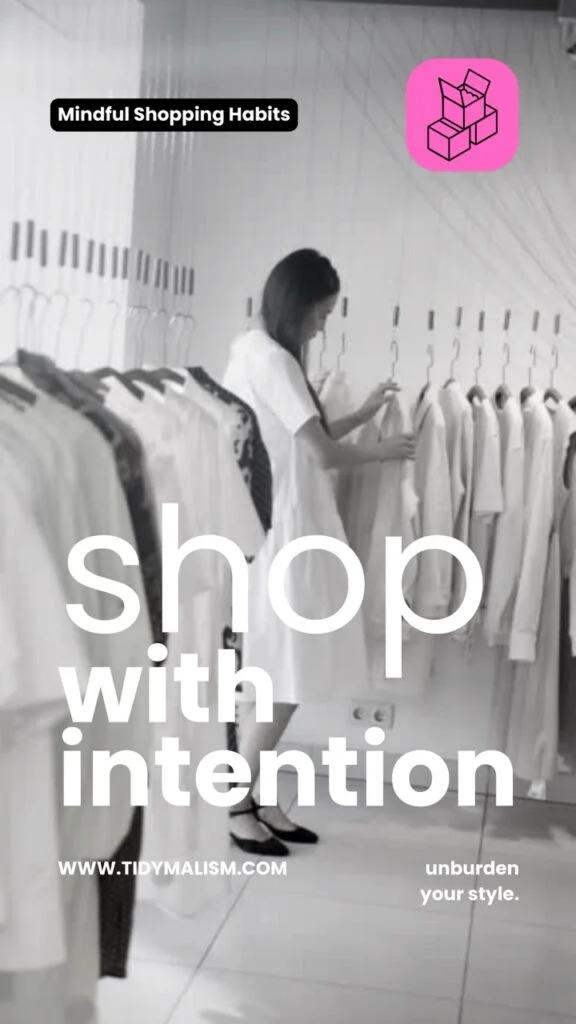 woman critically examining a piece of clothing in a boutique before she decides on making a purchase