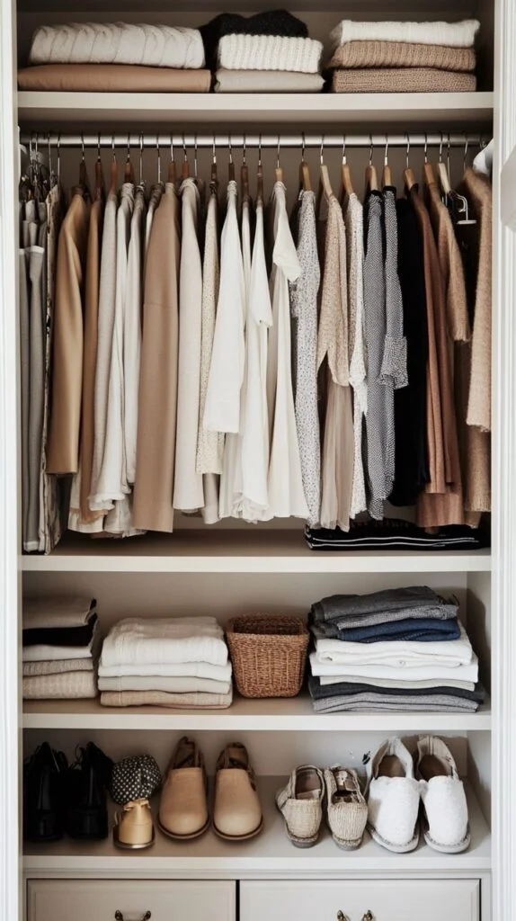 capsule wardrobe basics in a neutral colour palette