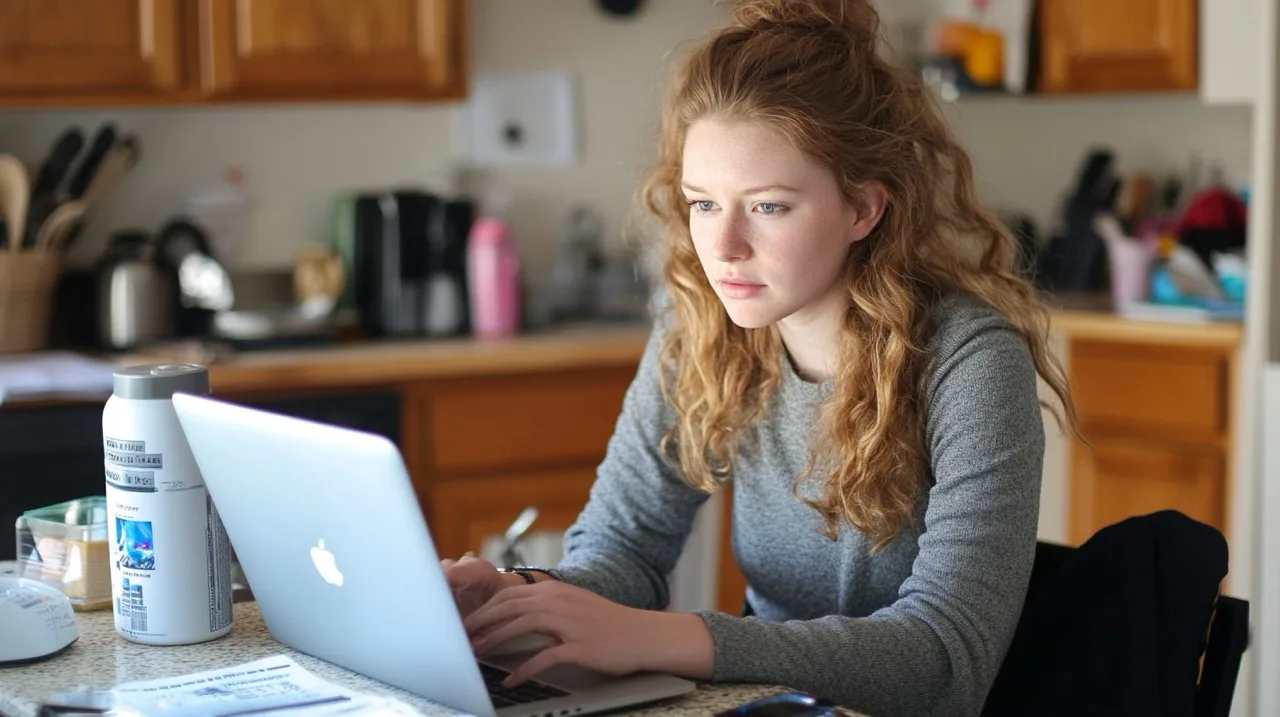 woman working on her decluttering blog year in review