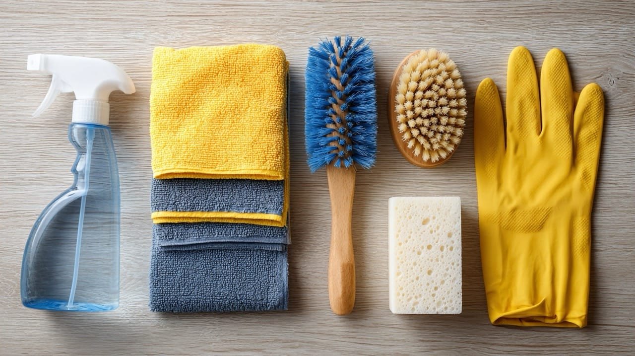 A Basic Cleaning Supplies List for Singles & Small Homes