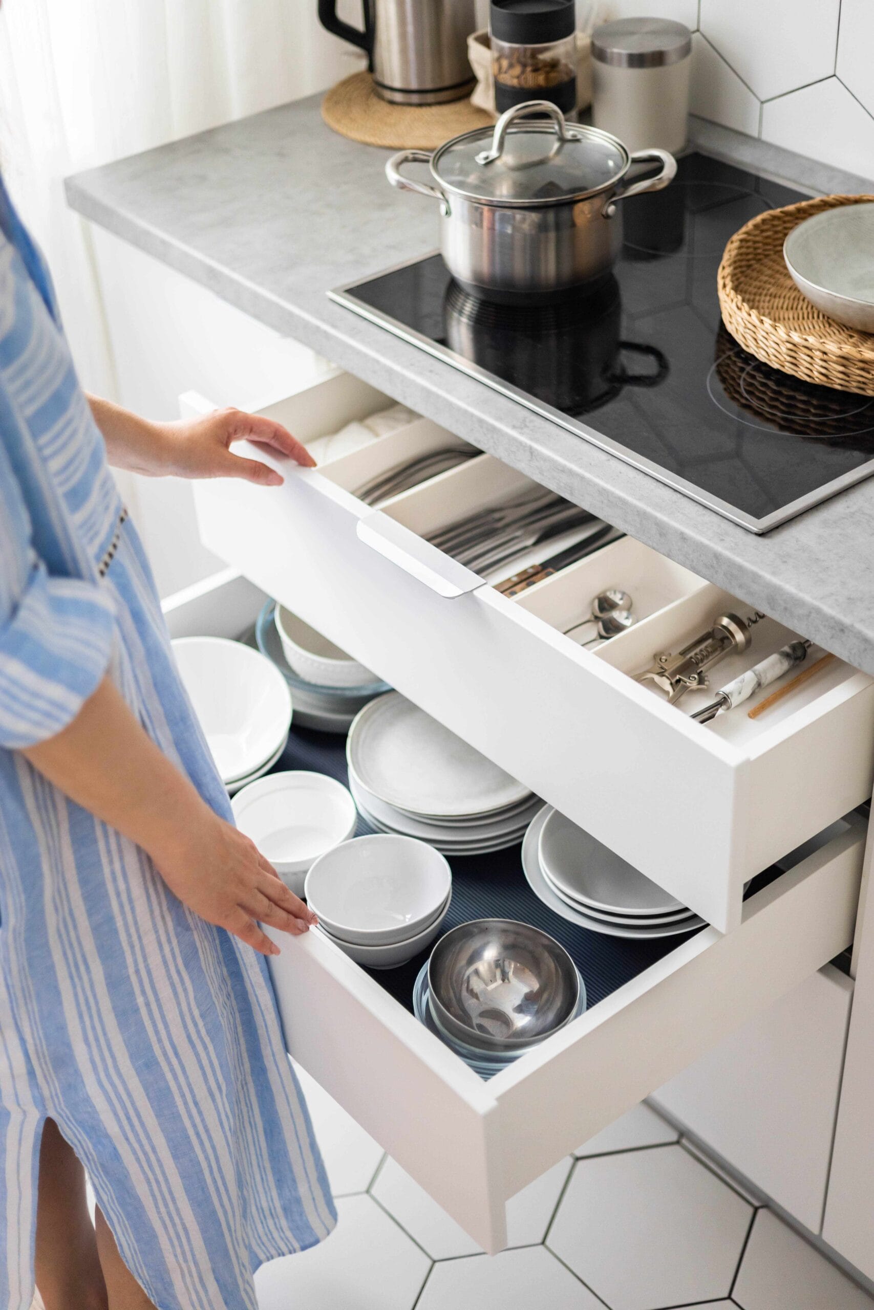 Corral Drawers with Small Bins