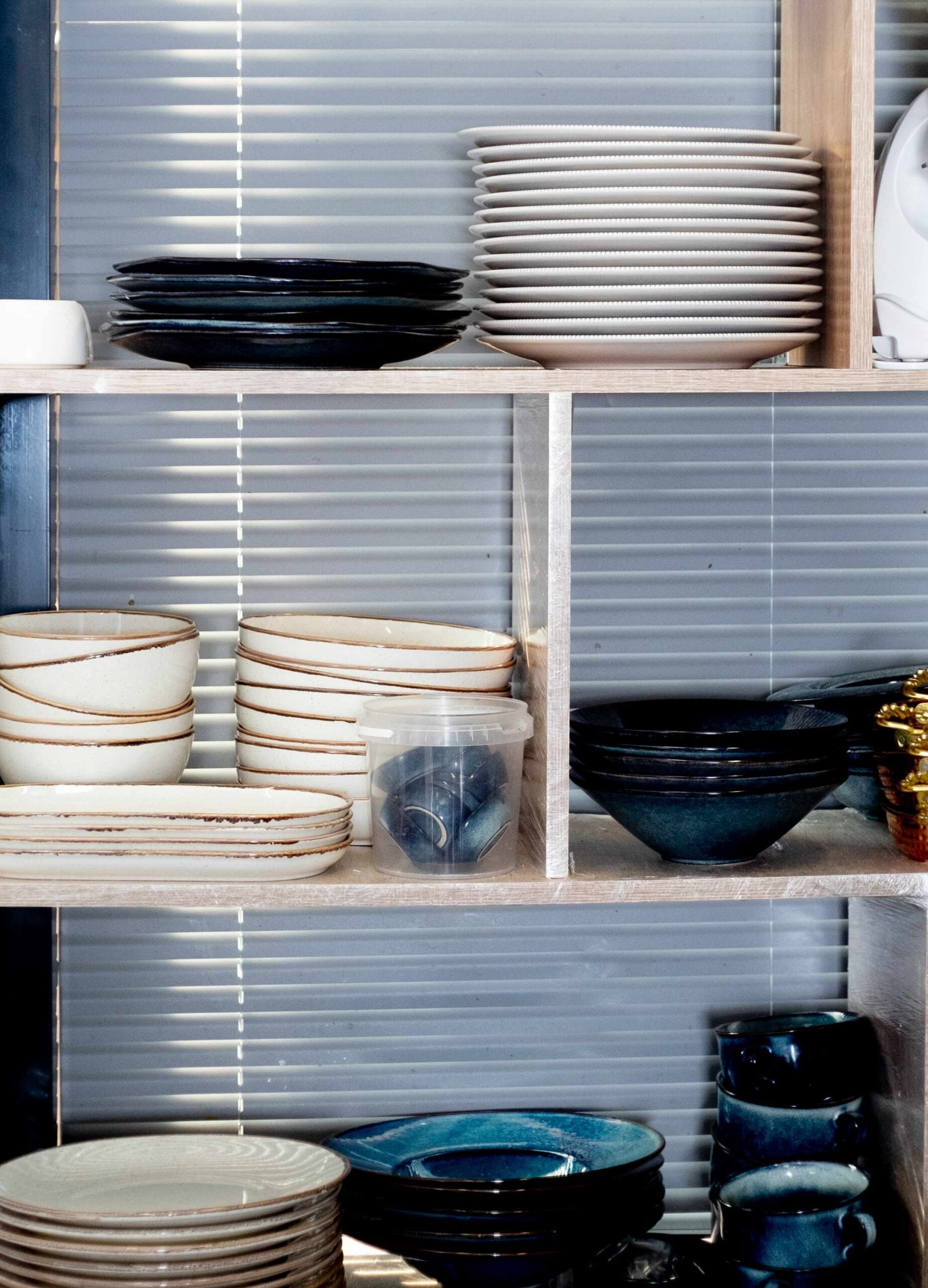Use Shelf Risers for Plates