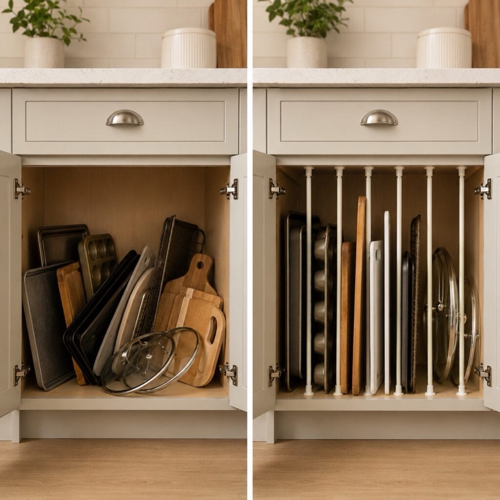 kitchen cookie tray storage