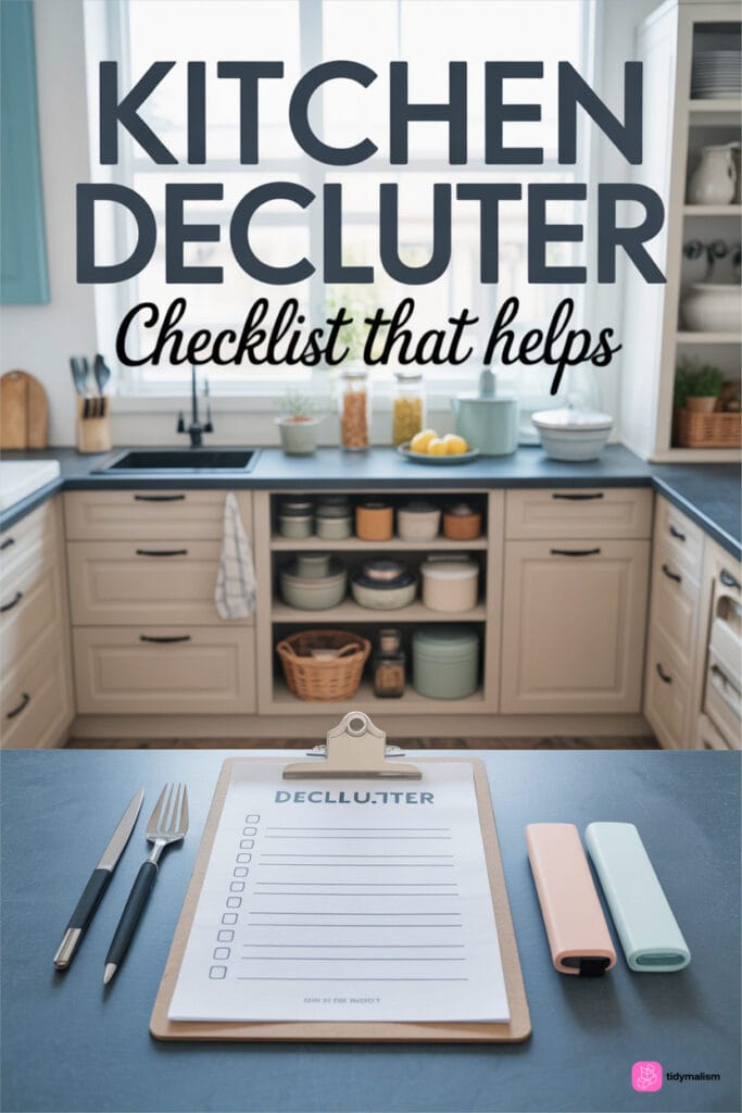 kitchen declutter checklist