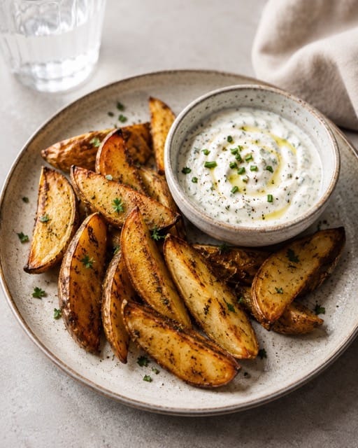 potato wedges with dip