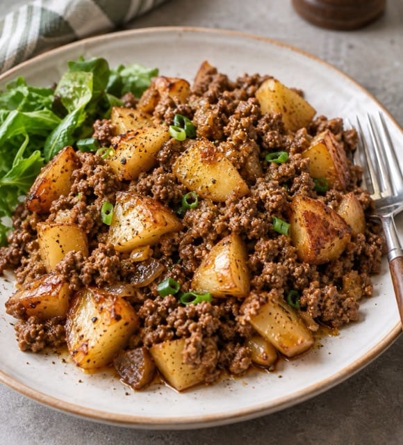 beef and potato hash recipe for one